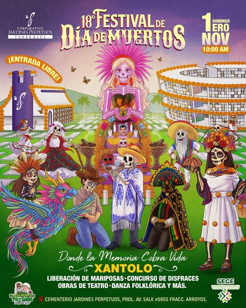 Cartel oficial del 18º Festival de Día de Muertos